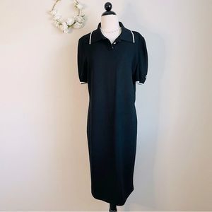 St. John Collection by Marie Gray Knit Black Polo Dress